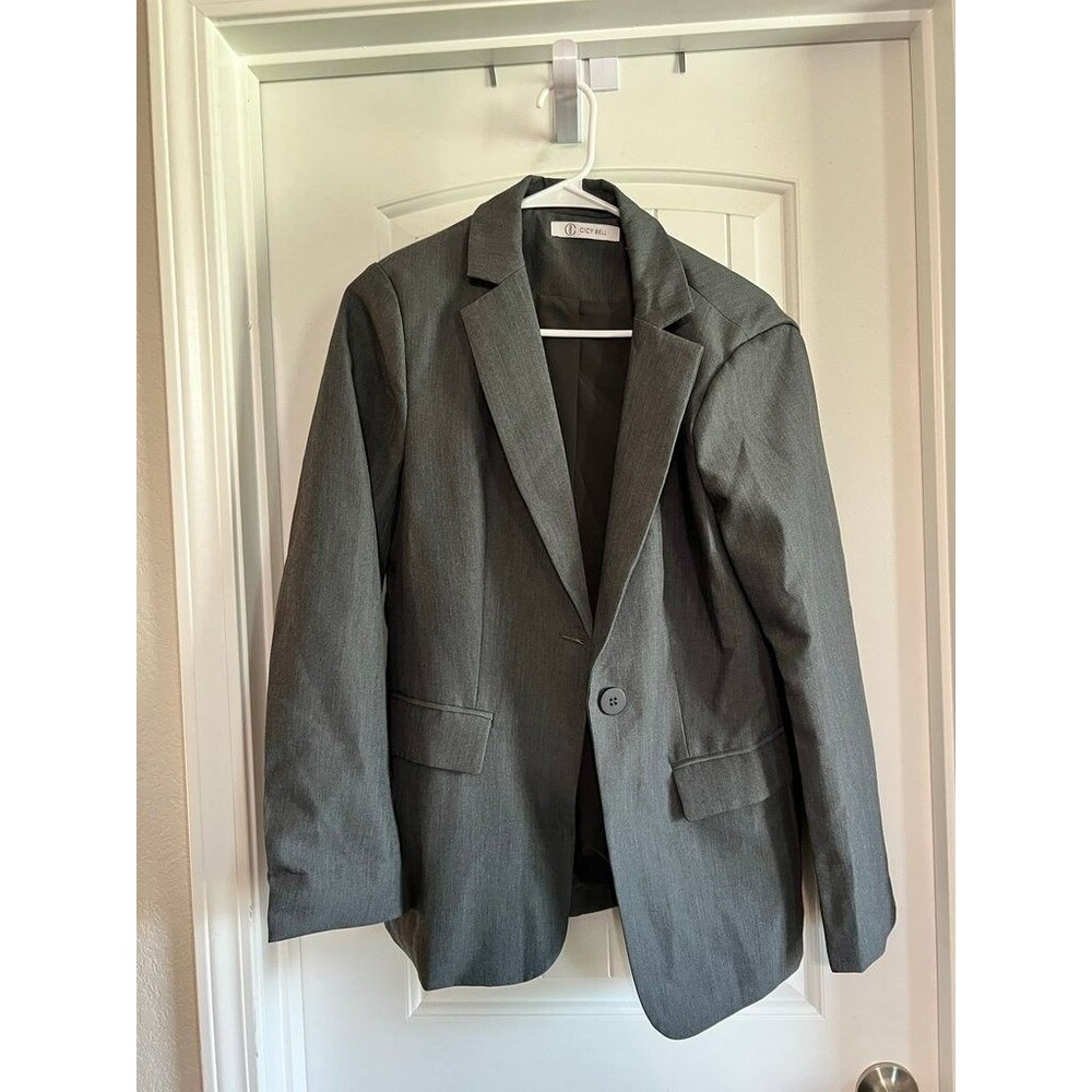 Cicy Bell Women's Dark Grey Blazer - Large